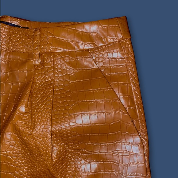 PLT Faux Leather Croc Pants - Picture 3 of 4